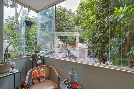 Varanda de apartamento à venda com 3 quartos, 128m² em Funcionários, Belo Horizonte