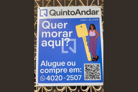 Apartamento para alugar com 64m², 2 quartos e sem vaga Apartamento para alugar com 64m², 2 quartos e sem vagaPlaca QuintoAndar instalada na fachada do prédio