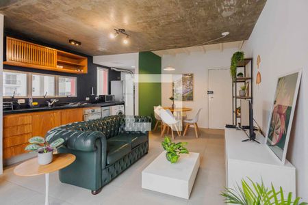 Sala de apartamento para alugar com 1 quarto, 60m² em Pinheiros, São Paulo