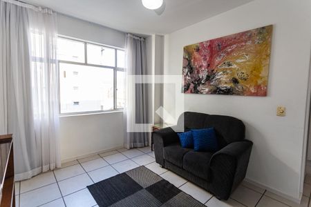 Sala de apartamento à venda com 1 quarto, 40m² em Lourdes, Belo Horizonte