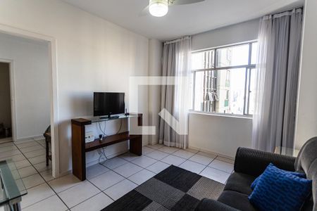 Sala de apartamento à venda com 1 quarto, 40m² em Lourdes, Belo Horizonte