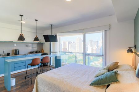 Sala/Quarto de kitnet/studio para alugar com 1 quarto, 30m² em Brooklin, São Paulo