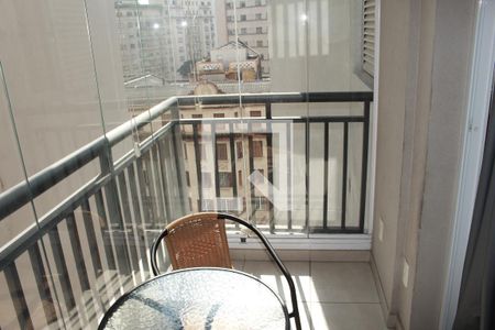 Varanda da Sala de apartamento para alugar com 1 quarto, 40m² em República, São Paulo