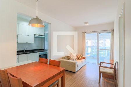 Sala de apartamento para alugar com 1 quarto, 50m² em Campo Belo, São Paulo