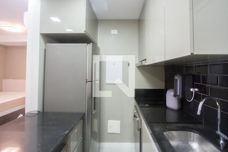 Cozinha de kitnet/studio à venda com 1 quarto, 43m² em Brooklin, São Paulo
