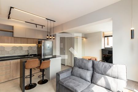 Sala de apartamento à venda com 1 quarto, 35m² em Indianópolis, São Paulo