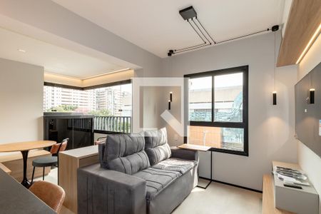 Sala de apartamento à venda com 1 quarto, 35m² em Indianópolis, São Paulo