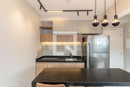 Cozinha de apartamento à venda com 1 quarto, 35m² em Indianópolis, São Paulo
