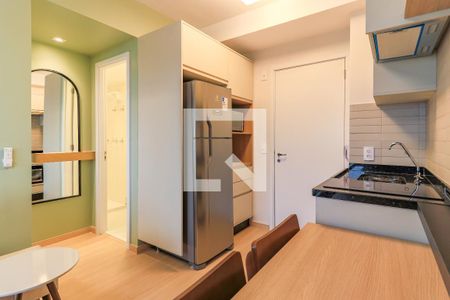 Cozinha de apartamento para alugar com 1 quarto, 33m² em Santo Amaro, São Paulo