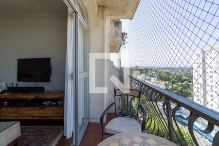 Varanda da sala  de apartamento à venda com 4 quartos, 160m² em Morumbi, São Paulo