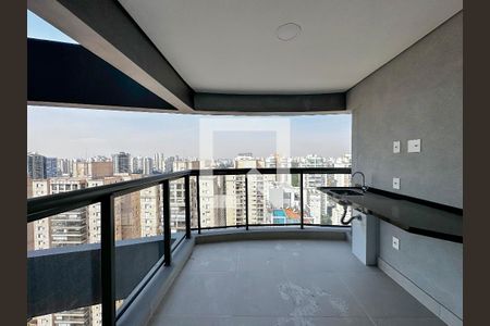 Sacada Sala de apartamento à venda com 2 quartos, 66m² em Santo Amaro, São Paulo