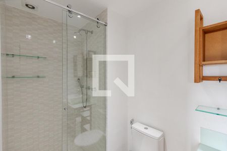 Banheiro da Suíte de apartamento para alugar com 1 quarto, 50m² em Campo Belo, São Paulo