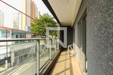 Varanda da Sala de apartamento para alugar com 1 quarto, 45m² em Vila Gomes Cardim, São Paulo