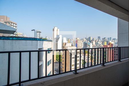 Varanda da Sala/Quarto de kitnet/studio para alugar com 1 quarto, 26m² em Bela Vista, São Paulo