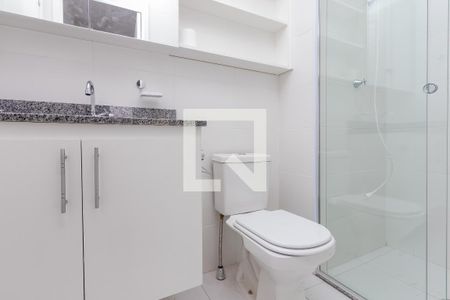 Banheiro da Suíte de apartamento para alugar com 2 quartos, 34m² em Santo Amaro, São Paulo