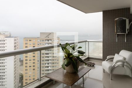 Varanda da Sala de apartamento para alugar com 4 quartos, 189m² em Centro, Guarujá