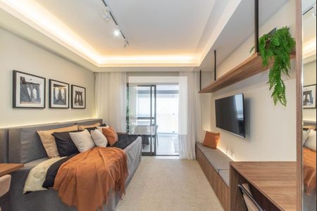 Sala - Quarto  de kitnet/studio para alugar com 1 quarto, 30m² em Jardim das Acacias, São Paulo