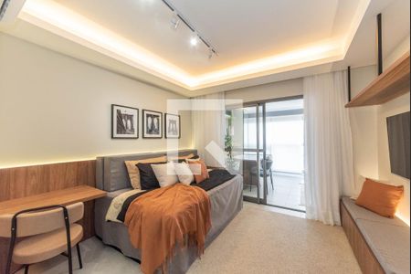Sala - Quarto  de kitnet/studio para alugar com 1 quarto, 30m² em Jardim das Acacias, São Paulo