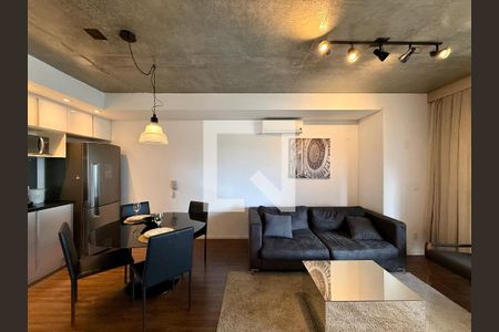 Sala de apartamento para alugar com 1 quarto, 69m² em Cidade Monções, São Paulo