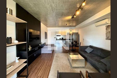 Sala de apartamento para alugar com 1 quarto, 69m² em Cidade Monções, São Paulo