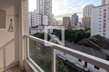 Varanda da Sala de apartamento para alugar com 4 quartos, 149m² em Gonzaga, Santos