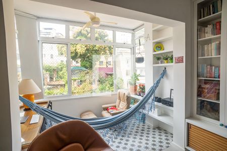 Varanda da Sala de apartamento para alugar com 2 quartos, 85m² em Laranjeiras, Rio de Janeiro