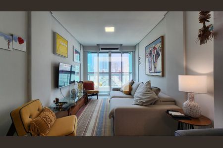 Sala de apartamento para alugar com 1 quarto, 60m² em José Menino, Santos