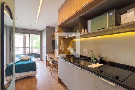 Cozinha de kitnet/studio para alugar com 1 quarto, 28m² em Vila Mariana, São Paulo