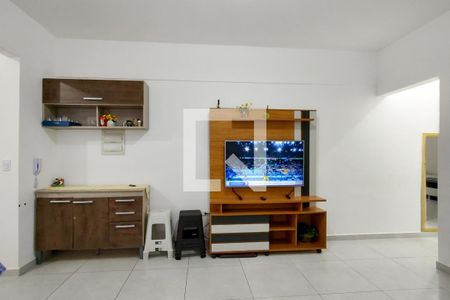 Sala de apartamento para alugar com 1 quarto, 50m² em Ocian, Praia Grande