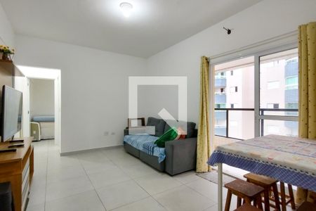 Sala de apartamento para alugar com 1 quarto, 50m² em Ocian, Praia Grande