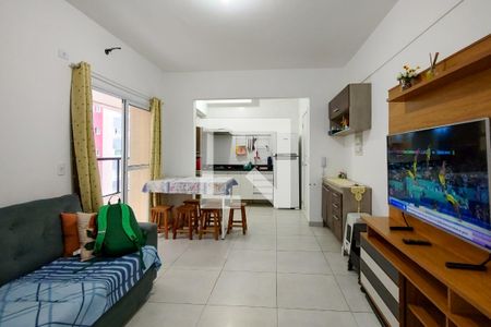 Sala de apartamento para alugar com 1 quarto, 50m² em Ocian, Praia Grande