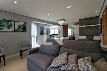Sala de apartamento à venda com 3 quartos, 120m² em Vila Bastos, Santo André
