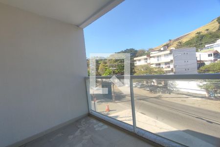 Varanda da Sala (placa) de apartamento para alugar com 2 quartos, 70m² em Taquara, Rio de Janeiro