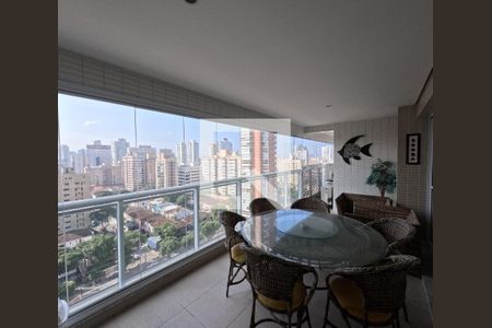 Varanda da Sala de apartamento para alugar com 3 quartos, 189m² em Gonzaga, Santos