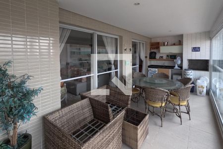 Varanda da Sala de apartamento para alugar com 3 quartos, 189m² em Gonzaga, Santos