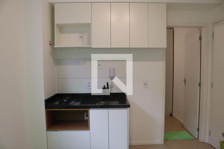 Sala/cozinha de apartamento à venda com 1 quarto, 26m² em Santa Cecilia, São Paulo