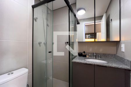 Banheiro de kitnet/studio à venda com 1 quarto, 23m² em Vila Mariana, São Paulo