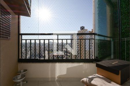 Varanda da sala de apartamento à venda com 2 quartos, 52m² em Baeta Neves, São Bernardo do Campo