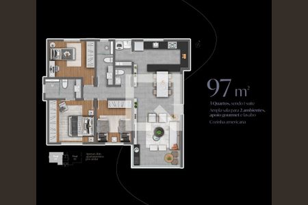 Apartamento à venda com 3 quartos, 97m² em Buritis, Belo Horizonte
