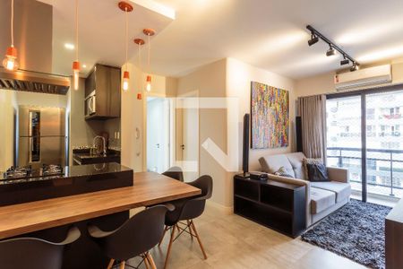 Sala/Cozinha de apartamento para alugar com 1 quarto, 42m² em Vila Nova Conceição, São Paulo