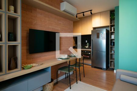 Sala/Cozinha  de apartamento para alugar com 1 quarto, 35m² em Consolação, São Paulo