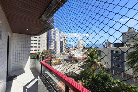 Sacada  de apartamento para alugar com 1 quarto, 61m² em Guilhermina, Praia Grande