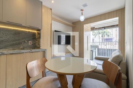 Sala de Jantar de apartamento para alugar com 1 quarto, 30m² em Indianópolis, São Paulo