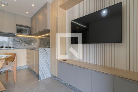 Sala de apartamento para alugar com 1 quarto, 30m² em Indianópolis, São Paulo