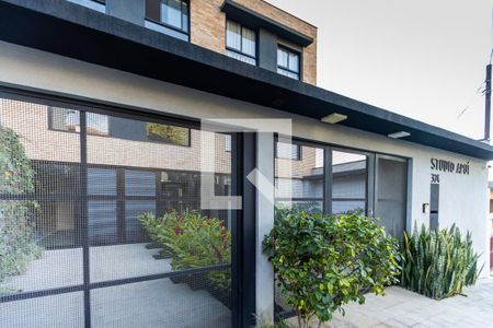 Studio para alugar com 28m², 1 quarto e sem vaga Studio para alugar com 28m², 1 quarto e sem vagaFachada