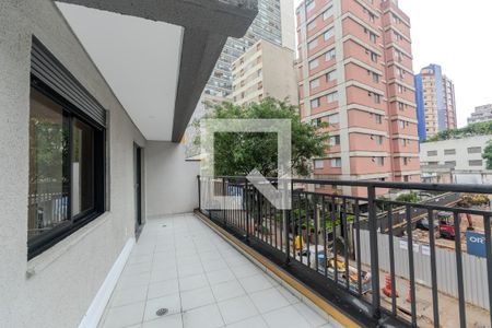Sacada da Sala/Cozinha de apartamento à venda com 1 quarto, 44m² em Bela Vista, São Paulo