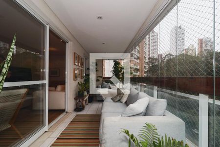 Varanda da Sala de apartamento à venda com 3 quartos, 163m² em Vila Andrade, São Paulo