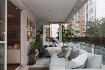 Varanda da Sala de apartamento à venda com 3 quartos, 163m² em Vila Andrade, São Paulo