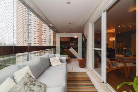 Varanda da Sala de apartamento à venda com 3 quartos, 163m² em Vila Andrade, São Paulo