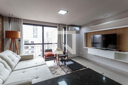 Sala de apartamento para alugar com 1 quarto, 68m² em Vila Nova Conceição, São Paulo